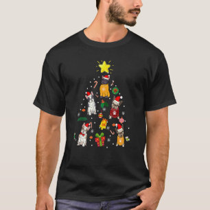 Camiseta Cachorro Retriever Dourado Árvore de Natal Festa d