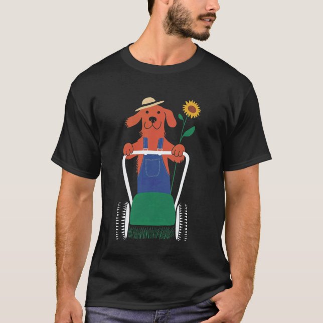 Camiseta Cachorro Retriever Dourado Cortando a Grama (Frente)