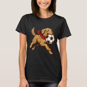Camiseta Cachorro Retriever Dourado Engraçado Jogando Dia d