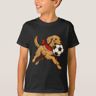 Camiseta Cachorro Retriever Dourado Engraçado Jogando Dia d