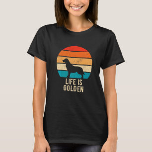 Camiseta Cachorro Retriever Dourado Engraçado Vida é Premiu