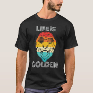 Camiseta Cachorro Retriever Dourado Estilo Retro Legal A Vi
