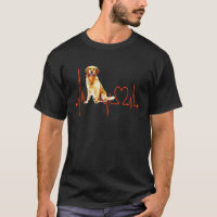 Cachorro Retriever Dourado Meu Coração EKG Cães Me