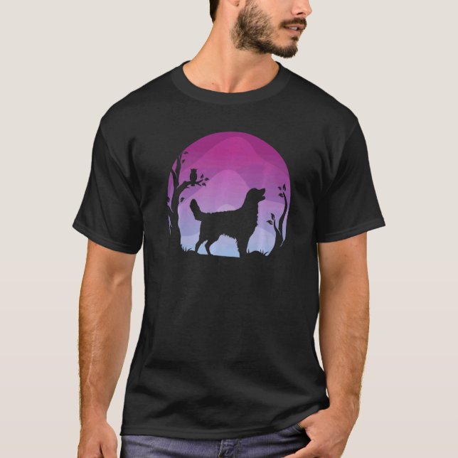 Camiseta Cachorro Retriever Dourado Retro 3 (Frente)