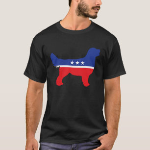 Camiseta Cachorro Retriever Dourado Símbolo Político Eleiçã
