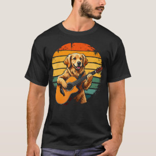 Camiseta Cachorro Retriever Dourado Tocando Violão