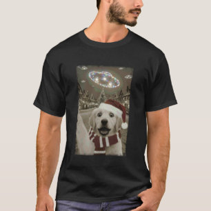 Camiseta Cachorro Retriever Engraçado de Chapéu de Papai No