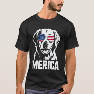 Camiseta Cachorro Retriever Fofo 4 De Julho Merica Dono De