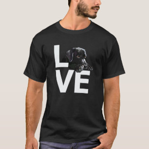 Camiseta Cachorro Retriever Labrador Amor Lab Preto Mãe
