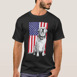Camiseta Cachorro Retriever Patriótico Legal Homens Mulhere