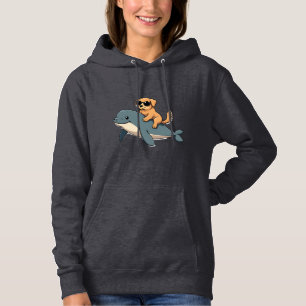 Camiseta Cachorro Retriever Vintage Montando Baleia Beluga