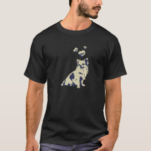 Camiseta Cachorro-Retro-Chihuahua Com Corações Vintage 1