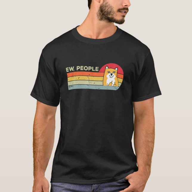 Camiseta Cachorro Retro Engraçado Das Pessoas (Frente)