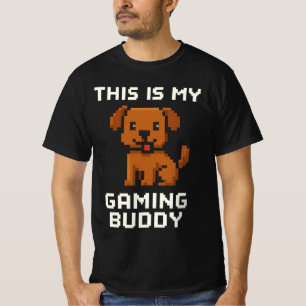 Camiseta Cachorro Retro Pixel Art – “Este é o meu Parceiro 
