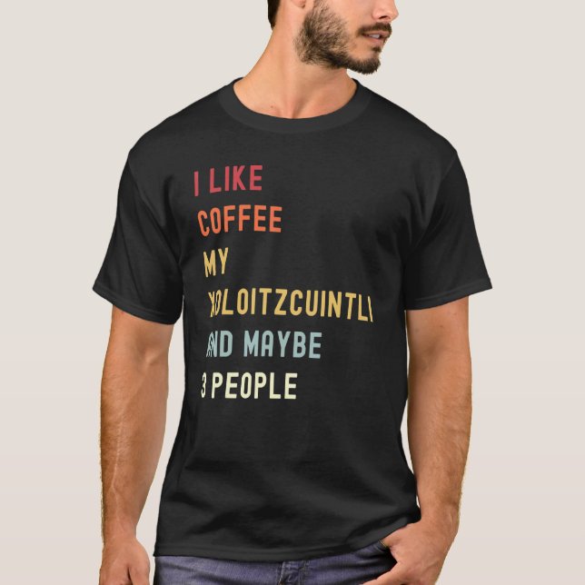 Camiseta Cachorro Retro Xoloitzcuintli E Café (Frente)