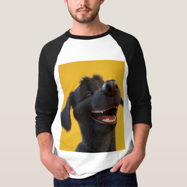 Camiseta cachorro rindo (Frente)