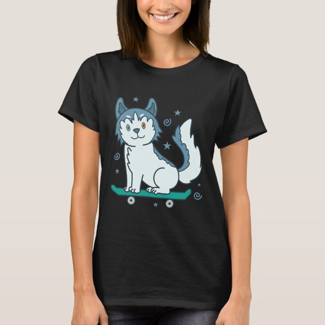 Camiseta Cachorro rouco Adora Skateboard (Frente)
