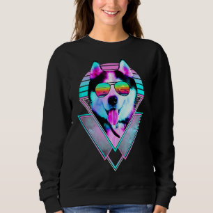 Camiseta Cachorro rouco Óculos de sol Vintage Retro Vaporwa