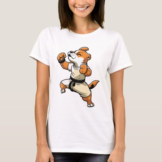 Camiseta Cachorro sabe que o Karate foi transformado (Frente)