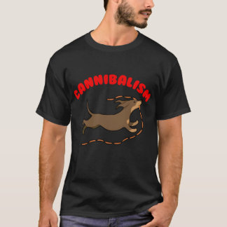 Camiseta Cachorro Salsicha Canibal amigo família