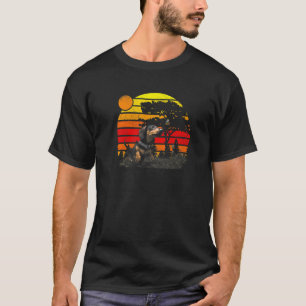 Camiseta Cachorro Salsicha Dachshund Jardim Natureza Pôr do