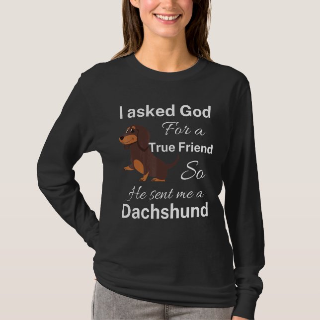 Camiseta Cachorro Salsicha Dachshund Mãe Dachshund (Frente)