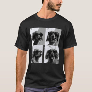 Camiseta Cachorro Salsicha Engraçado Cabine de Selfie com Ó