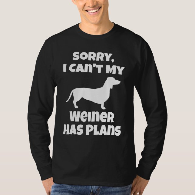Camiseta Cachorro Salsicha   Proprietário de Dachshund   De (Frente)