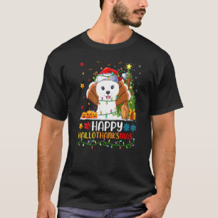 Camiseta Cachorro Samoyed Feliz Samoyed OláobrigadoNatal