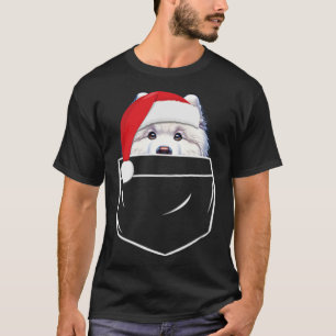 Camiseta Cachorro Samoyed Papai Noel Festa De Natal