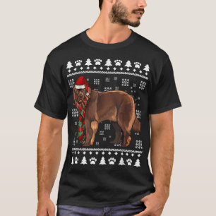 Camiseta Cachorro Santa Hat Natal Feio Natal