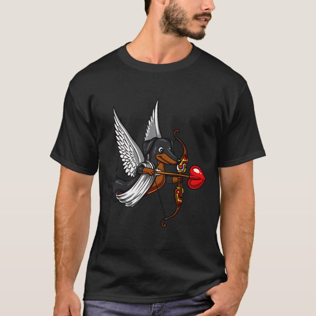 Camiseta Cachorro-sausage Cupido (Frente)