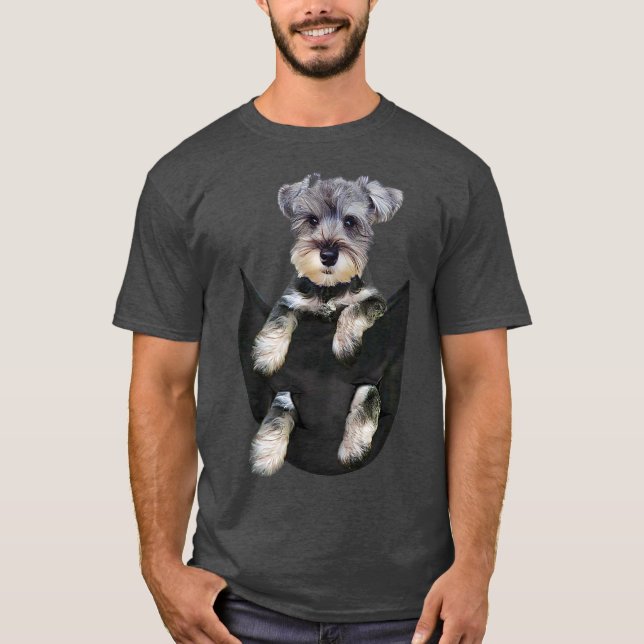 Camiseta Cachorro Schnauzer em Pocket Puppy Gifts (Frente)