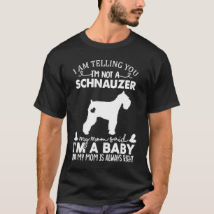 Camiseta Cachorro Schnauzer Para Mulheres Mamãe Mamãe Cacho