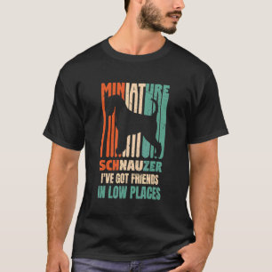 Camiseta Cachorro Schnauzer Tenho Amigos em Cachorro Baixo
