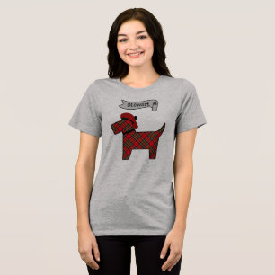 Camiseta Cachorro Scottie Personalizado Stewart Tartan