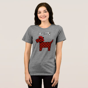 Camiseta Cachorro Scottie Personalizado Wallace Tartan