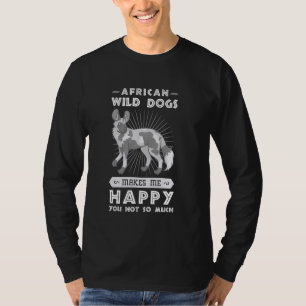 Camiseta Cachorro selvagem africano Pintado com graça 1