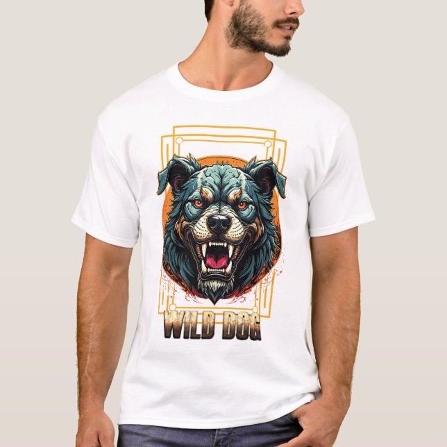 Camiseta "Cachorro Selvagem" Design (Frente)