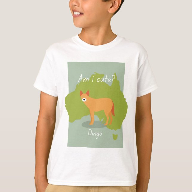 Camiseta Cachorro selvagem Dingo da Austrália Sou Bonito (Frente)