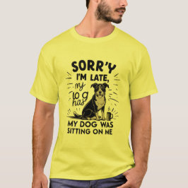 Camiseta Cachorro Sentado Em Mim