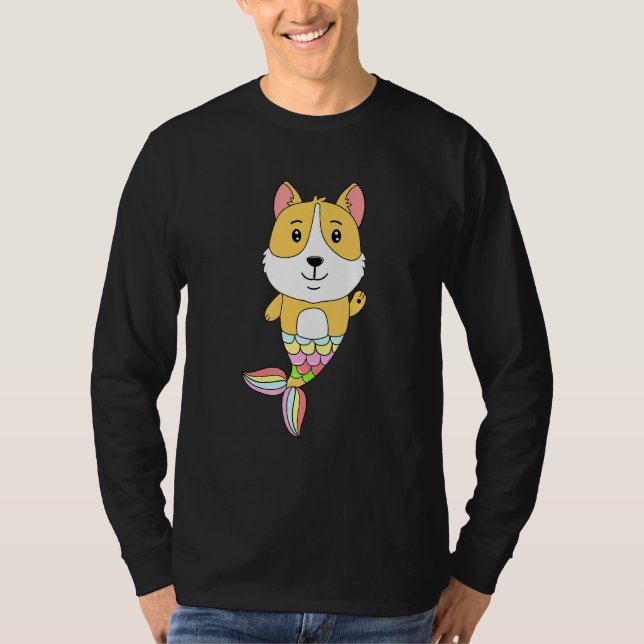 Camiseta Cachorro Sereia - Sereia Vibes Ideia De Cãozinho (Frente)