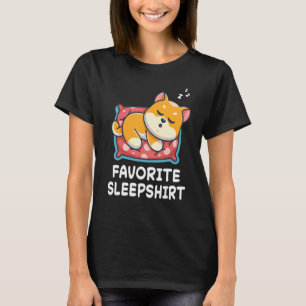 Camiseta Cachorro Shiba Inu Cães Dormindo Noite de Pajama