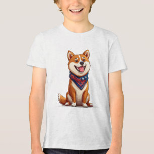 Camiseta Cachorro Shiba Inu feliz