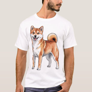 Camiseta Cachorro Shiba Inu - Fofo e Feliz