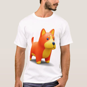 Camiseta Cachorro Shiba Inu Fofo em 3D