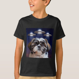 Camiseta Cachorro shih tzu cachorro shihtzu alienígena óvni
