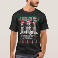Cachorro Siberiano Bonito - Árvore De Natal Ugly X