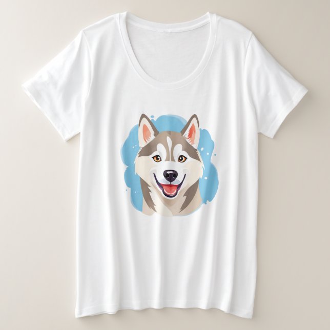 Camiseta Cachorro Siberiano Cachorro Cachorro Cachorro Cach (Frente do Design)