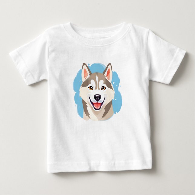 Camiseta Cachorro Siberiano Cachorro Cachorro roucos Engraç (Frente)